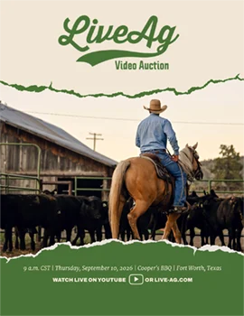 LiveAg Livestock Video Auction Sept 10 2026 Poster
